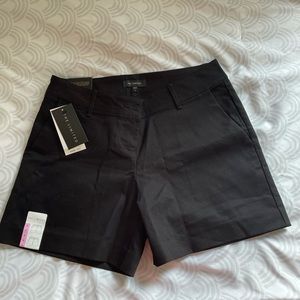 Black tailored shorts